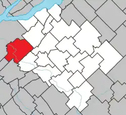 Location within Bellechasse RCM.