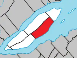 Location within L'Île-d'Orléans RCM