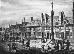 First version of Salford Cross (c.1823)—additional figures by Denis Dighton.