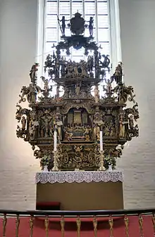 Lorentz Jørgensen's altarpiece in St. Nicholas' Church in Køge