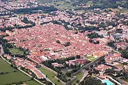 Aerial view of Sansepolcro.