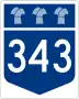 Highway 343 marker