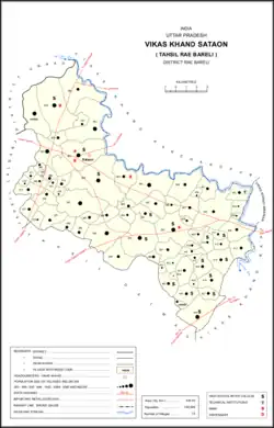 Map showing Konsa (#359) in Sataon CD block