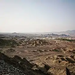 The Masfout Plain overlooking Sayh Mudayrah, in the region of the Western Hajar Mountains