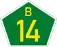 B14 road shield}}