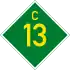 C13 road shield}}