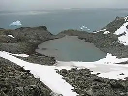 Sea Lion Tarn on Livingston Island in Antarctica