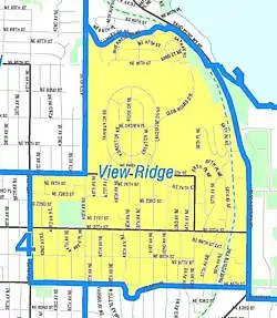 View Ridge Highlighted in Yellow