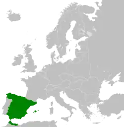 European borders of the Second Spanish Republic in addition to its African colonies