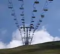 Njivice double doublechair lift seen in summer.