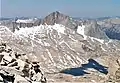 Seven Gables from Feather Peak. Vee Lake lower right.