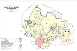 Map of Shahpur in Shahpur block