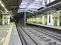 View looking toward the Kodaira Tunnel from Platform 1, May 2010