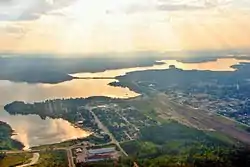 Aerial view of Pelican Lake