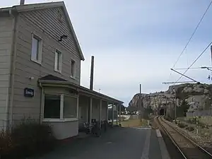 View of the village railway station