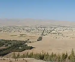 Skyline of Abadeh from a mountain