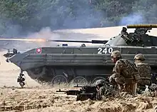 Slovak and U.S. Soldiers join forces during a live-fire exercise Sept. 16, 2015 near Bratislava in the Slovak Republic