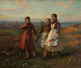 Girls in the Meadow (circa 1900)