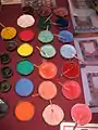 Pigment pots in the tent dedicated to Bhutanese traditional painting