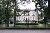 Garden view of Sobański Palace