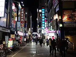 Sōemonchō during the night