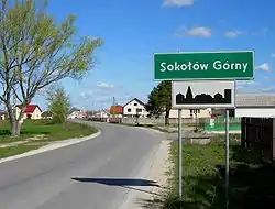 Entrance to the village Sokołów Górny