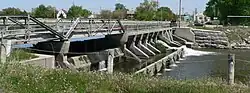 Diversion dam on the Cedar River; from the west