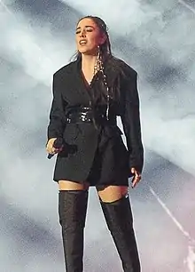 Srbuk during a Eurovision rehearsal in May 2019