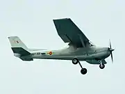 A Cessna 150 over Colombo in a training flight.