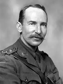 Portrait of a military officer with a moustache