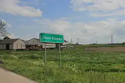 Entrance sign in Stare Krzewo