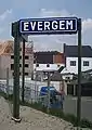 Namesign of Evergem railway station