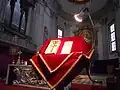 The staurotheke displayed in the New Cathedral.