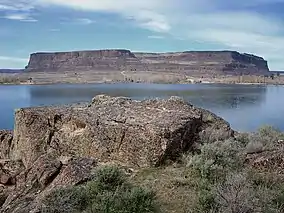 Large plateau separated from the viewer by some water