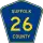 County Route 26 marker