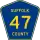 County Route 47 marker