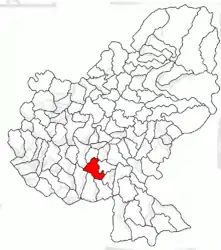 Location in Mureș County