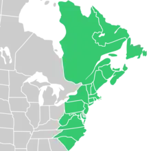 Symphyotrichum novi-belgii distribution map