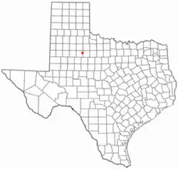 Location of Jayton, Texas