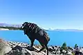 Statue of the Himalayan Tahr, introduced to New Zealand in 1904