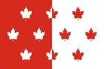 Proposal made during the Great Flag Debate featuring ten maple leaves (1964)