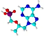 Chemical diagram of tenofovir