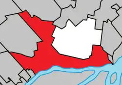 Location (red) within Les Moulins RCM.