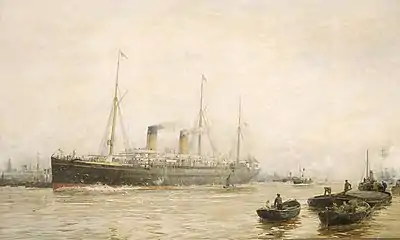 Teutonic Leaving Liverpool (1889) oil on canvas, National Maritime Museum