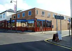 The Malcolm Uphill pub, opened in 2011 on the corner of Cardiff Road and Clive Street in the centre of Caerphilly