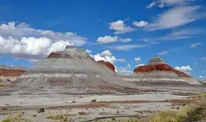 Cone-shaped rock formations