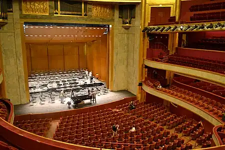 View of the auditorium and stage