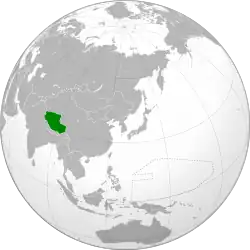 Territorial extent of Tibet in 1942