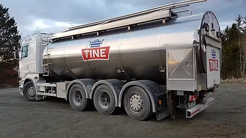 Stainless steel milk truck