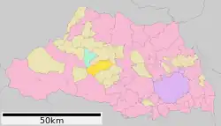 Location of Tokigawa in Saitama Prefecture